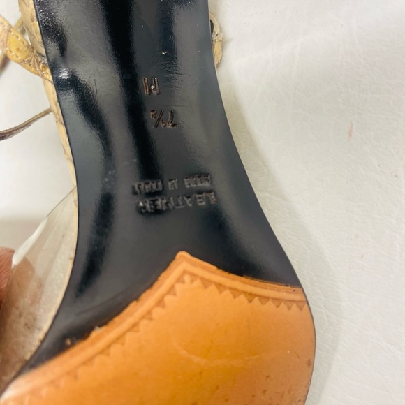 Yves Saint Laurent vintage snake print heels shoes size 7.5 - Picture 6 of 9